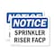 Signmission Sprinkler Riser Facp, 18 in W x Rectangle, Plastic OS-2PACK-NS-P-1218-L-18400 - alternate 1